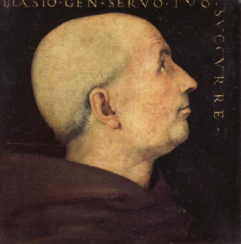 PERUGINO, Pietro Portrait of Dom Biagio Milanesi China oil painting art